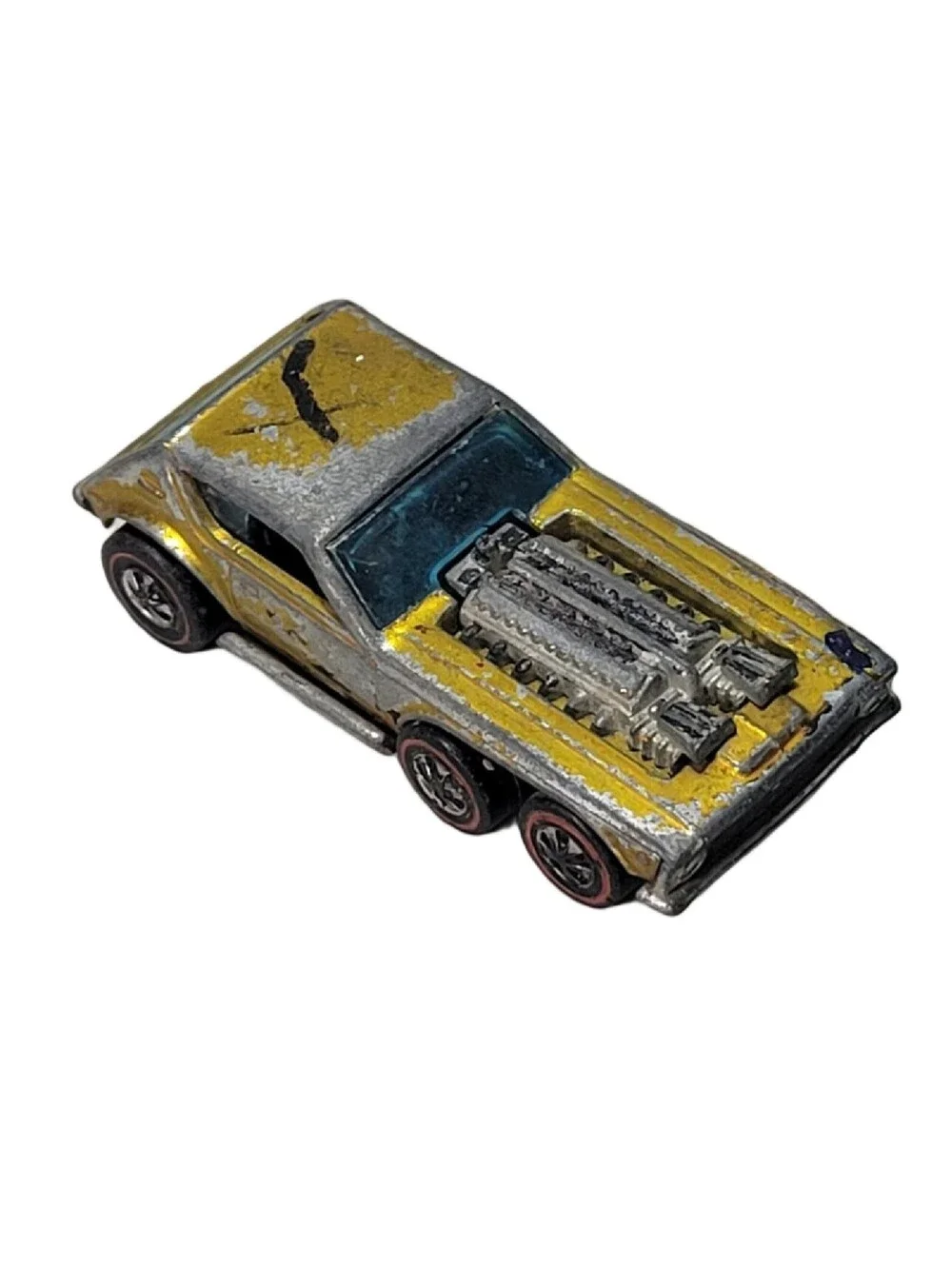 Hot Wheels Redline Gold OPEN FIRE Gold HK Dark Interior